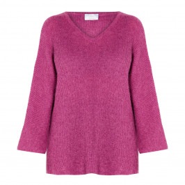 MARINA RINALDI SWEATER WITH LUREX MULBERRY - Plus Size Collection