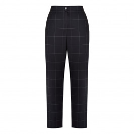 MARINA RINALDI 100% PURE VIRGIN WOOL CHECK TROUSER - Plus Size Collection