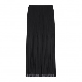 BEIGE pleated black maxi SKIRT - Plus Size Collection