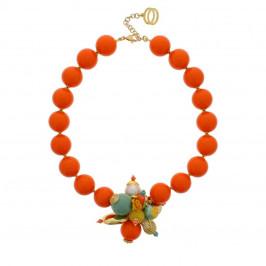 NUR ORANGE PEARL DUCKEGG NECKLACE - Plus Size Collection