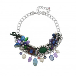 NUR PEARL AND JEWEL NECKLACE GREEN - Plus Size Collection