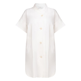 Noen Long Short-Sleeved Jacket White  - Plus Size Collection
