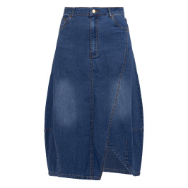 Noen Denim Midi Skirt  - Plus Size Collection