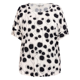 Noen Jersey Spot Print Top Beige - Plus Size Collection