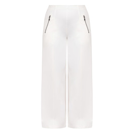 Noen Jersey Flared Trousers White - Plus Size Collection