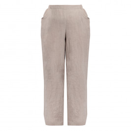 Noen Linen Blend Trousers Sand  - Plus Size Collection