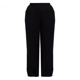 Noen Linen Blend Trousers Black - Plus Size Collection