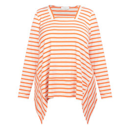 Noen Asymmetric Hem Tunic Coral  - Plus Size Collection