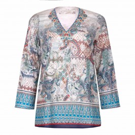 OPEN END cotton paisley folk KAFTAN