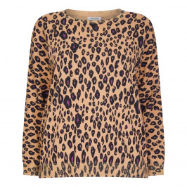OPEN END ANIMAL PRINT LUREX INTARSIA SWEATER - Plus Size Collection