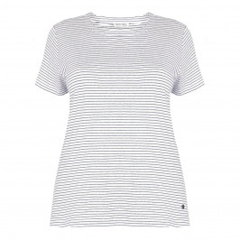 OPEN END navy stripe T SHIRT - Plus Size Collection