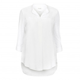 OPEN END white linen Tunic - Plus Size Collection