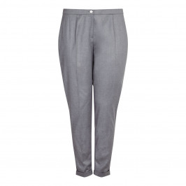 ELENA MIRO charcoal turnup TROUSERS - Plus Size Collection