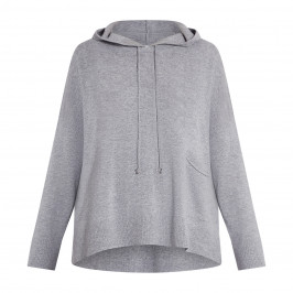 PIAZZA DELLA SCALA PURE WOOL HOODY GREY - Plus Size Collection