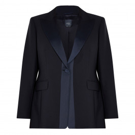 PERSONA BY MARINA RINALDI TUXEDO JACKET NAVY - Plus Size Collection