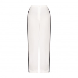 Persona By Marina Rinaldi White Trousers Black Tipping  - Plus Size Collection