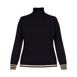 NOW BY PERSONA POLO NECK SWEATER BLACK - Plus Size Collection