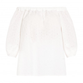 NOW by Persona Broderie Anglaise Top White - Plus Size Collection