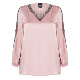 PERSONA BY MARINA RINALDI SATIN BLOUSE ROSE - Plus Size Collection