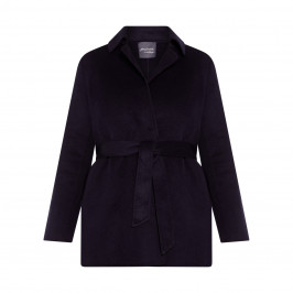 PERSONA BY MARINA RINALDI WOOL COAT NAVY  - Plus Size Collection