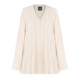 PERSONA BY MARINA RINALDI GRID KNIT CARDIGAN CREAM - Plus Size Collection