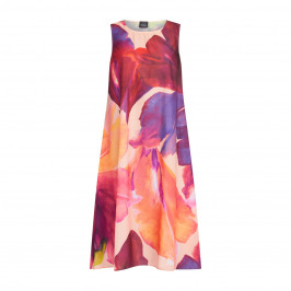 Persona by Marina Rinaldi Floral Print Dress Fuchsia With Optional Sleeves - Plus Size Collection