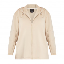 Persona By Marina Rinaldi Zip Hoody Sand  - Plus Size Collection