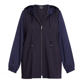 PERSONA BY MARINA RINALDI HOODY NAVY - Plus Size Collection