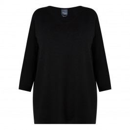 PERSONA BY MARINA RINALDI KNITTED TUNIC BLACK - Plus Size Collection