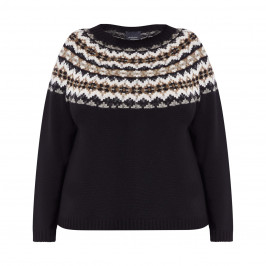 PERSONA BY MARINA RINALDI FAIRISLE KNIT SWEATER - Plus Size Collection