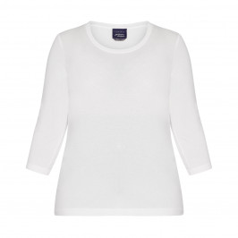 PERSONA BY MARINA RINALDI STRETCH JERSEY TOP WHITE - Plus Size Collection