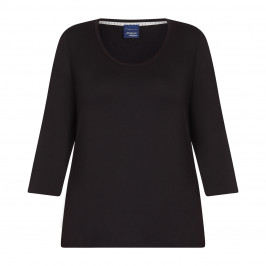 PERSONA BY MARINA RINALDI STRETCH JERSEY TOP BLACK - Plus Size Collection