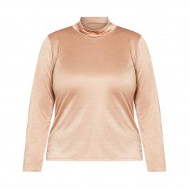 PERSONA BY MARINA RINALDI JERSEY POLO NECK NUDE - Plus Size Collection