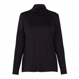 PERSONA BY MARINA RINALDI JERSEY POLO NECK BLACK - Plus Size Collection