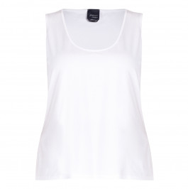 PERSONA BY MARINA RINALDI SCOOP NECK VEST WHITE - Plus Size Collection