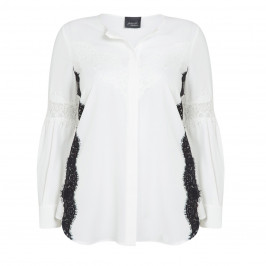 PERSONA BY MARINA RINALDI WHITE LACE TRIM TOP - Plus Size Collection