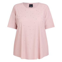 Persona by Marina Rinaldi Embellished Jersey T-Shirt Pink  - Plus Size Collection