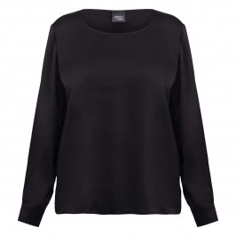 Persona by Marina Rinaldi Black Satin Blouse - Plus Size Collection