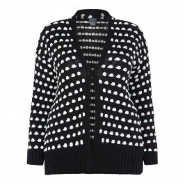 PERSONA BY MARINA RINALDI BLACK AND WHITE CARDIGAN - Plus Size Collection