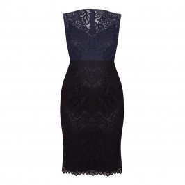 PERSONA by Marina Rinaldi navy bodycon DRESS Optional sleeve - Plus Size Collection