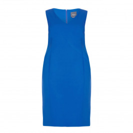 PERSONA BY MARINA RINALDI blue tailored DRESS with optional sleeves - Plus Size Collection