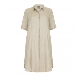 PERSONA stone linen shirt DRESS - Plus Size Collection