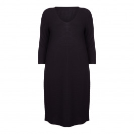 PERSONA BY MARINA RINALDI BLACK KNITTED DRESS - Plus Size Collection