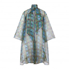 PERSONA BY MARINA RINALDI PRINTED ORGANZA DUSTER - Plus Size Collection