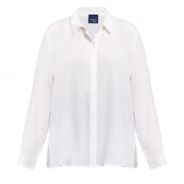 Persona by Marina Rinaldi Silk Acetate Shirt White - Plus Size Collection