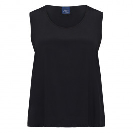 Persona By Marina Rinaldi Silk Acetate Vest Optional Sleeve Black  - Plus Size Collection
