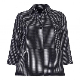 PERSONA black small check JACKET - Plus Size Collection