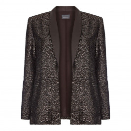 PERSONA BY MARINA RINALDI EDGE TO EDGE SEQUIN BLAZER ESPRESSO - Plus Size Collection