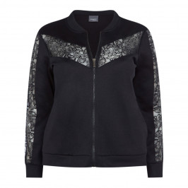 PERSONA BY MARINA RINALDI BLACK JACKET LACE INSERT - Plus Size Collection