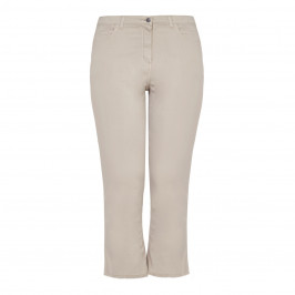 PERSONA BY MARINA RINALDI COTTON cropped flare jeans with fringed hem - Plus Size Collection